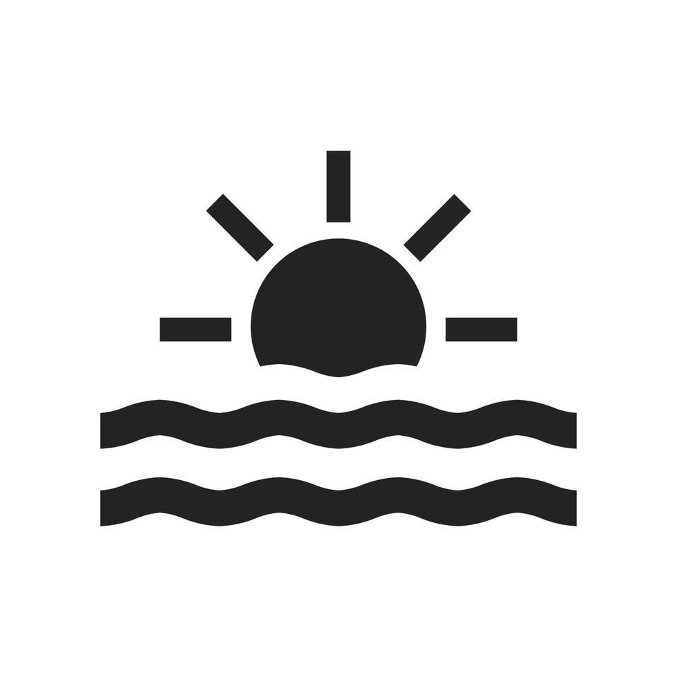 sunset icon illustration, landscape. vector