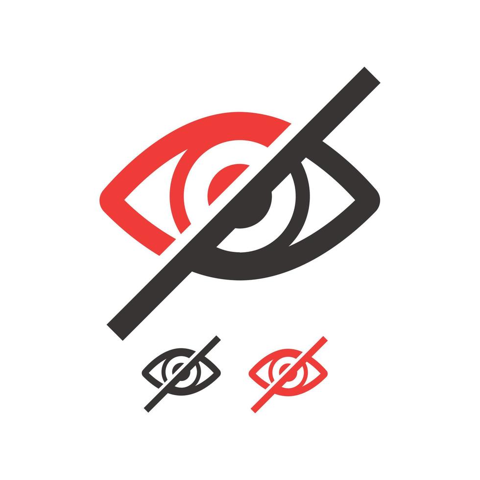 hidden icon, blind eye, disabled. vector design is very suitable for logos, websites, apps, banners.