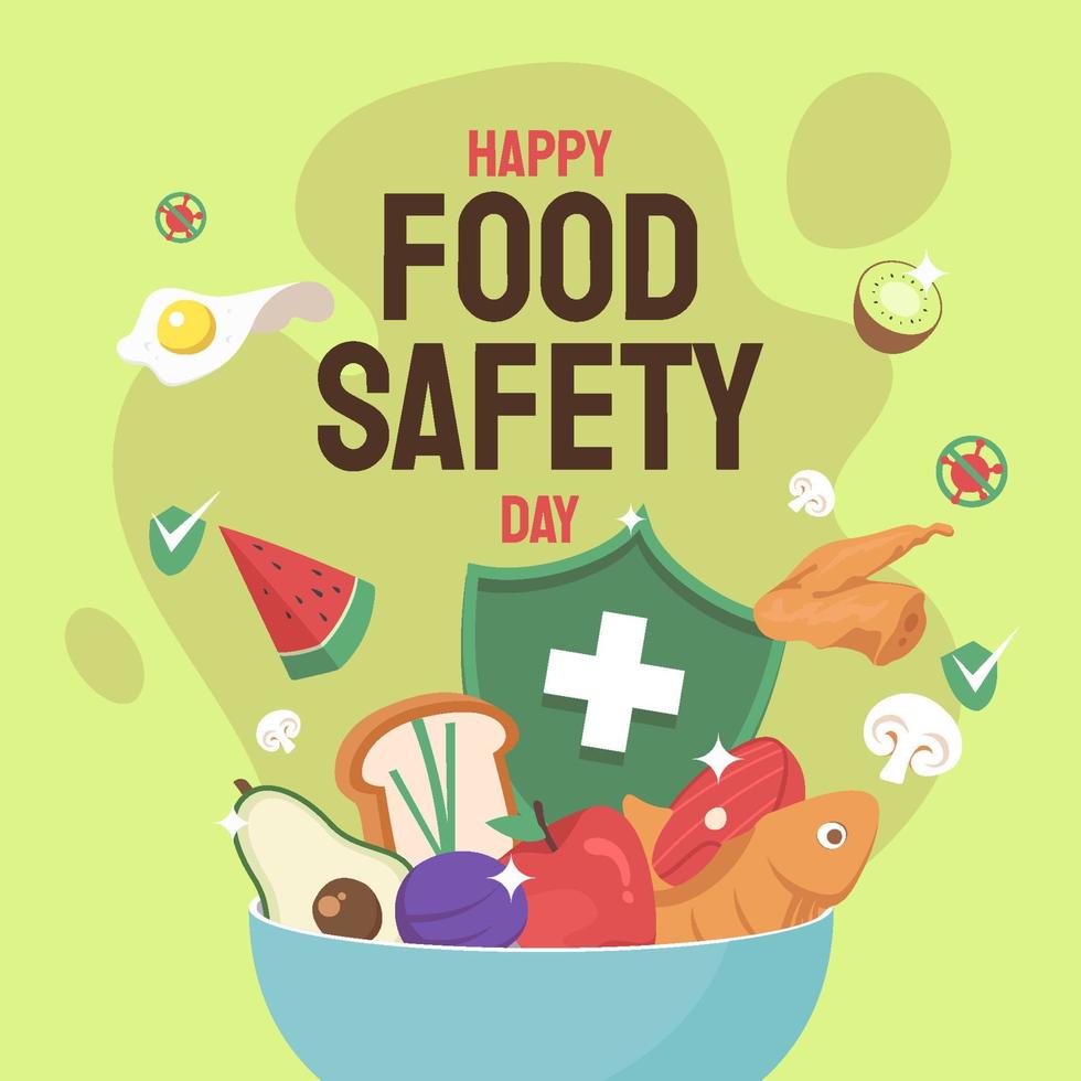 Happy Food Safety Day vector