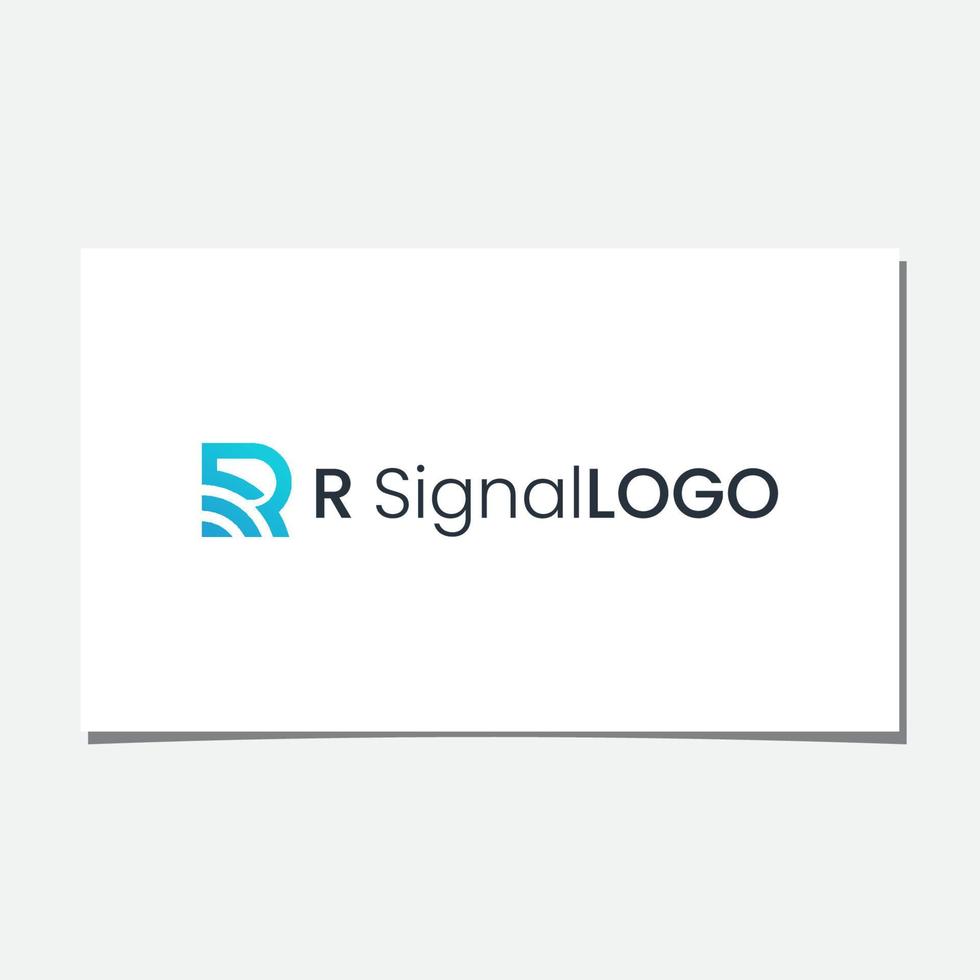 R SIGNAL LOGO DESIGN VECTOR