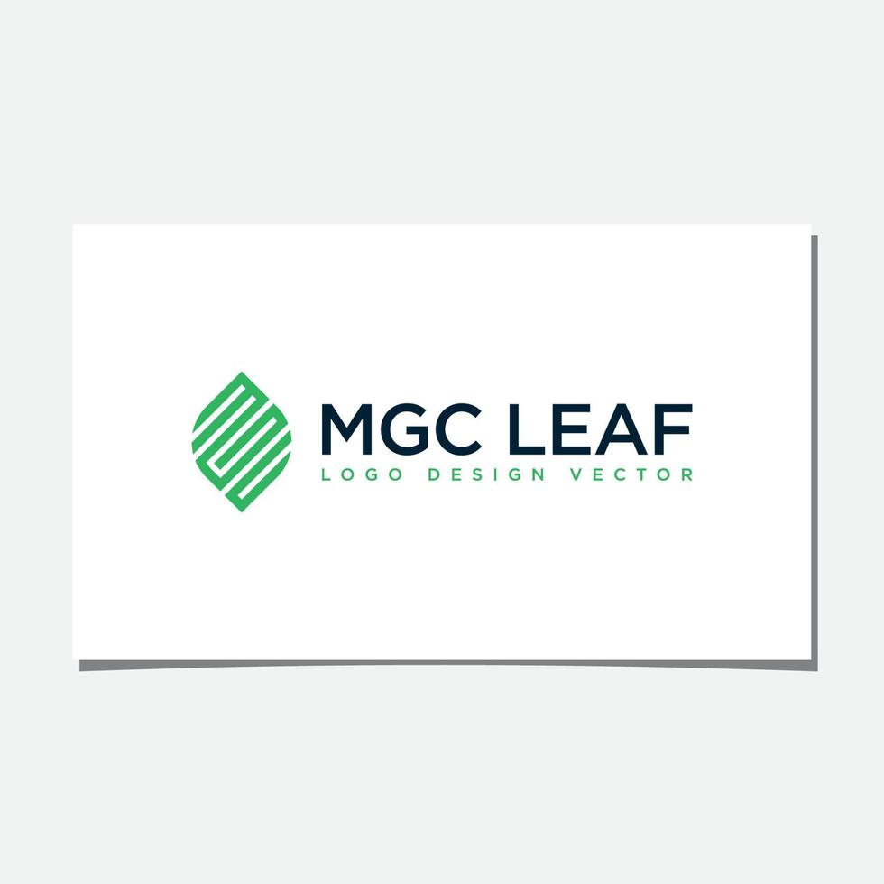 MGC OR MGU LEAF LOGO DESIGN vector