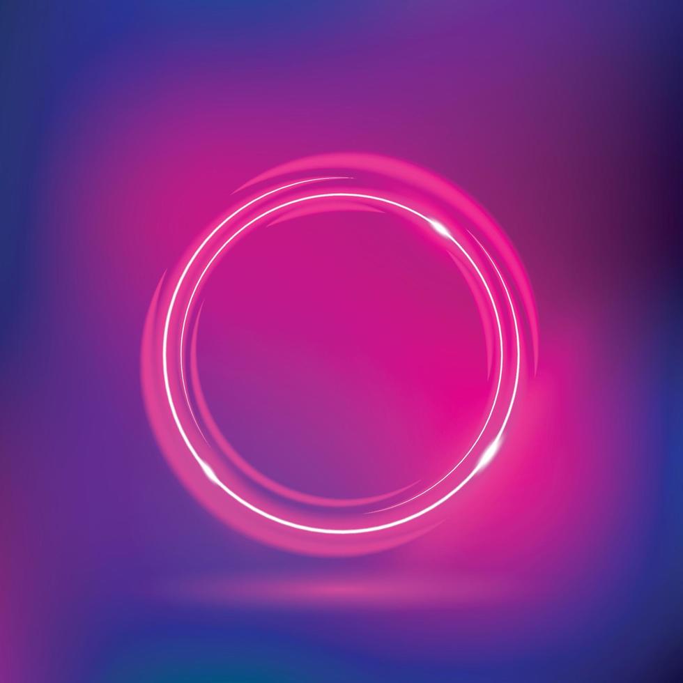 Circle Neon with Gradient Mesh Background vector