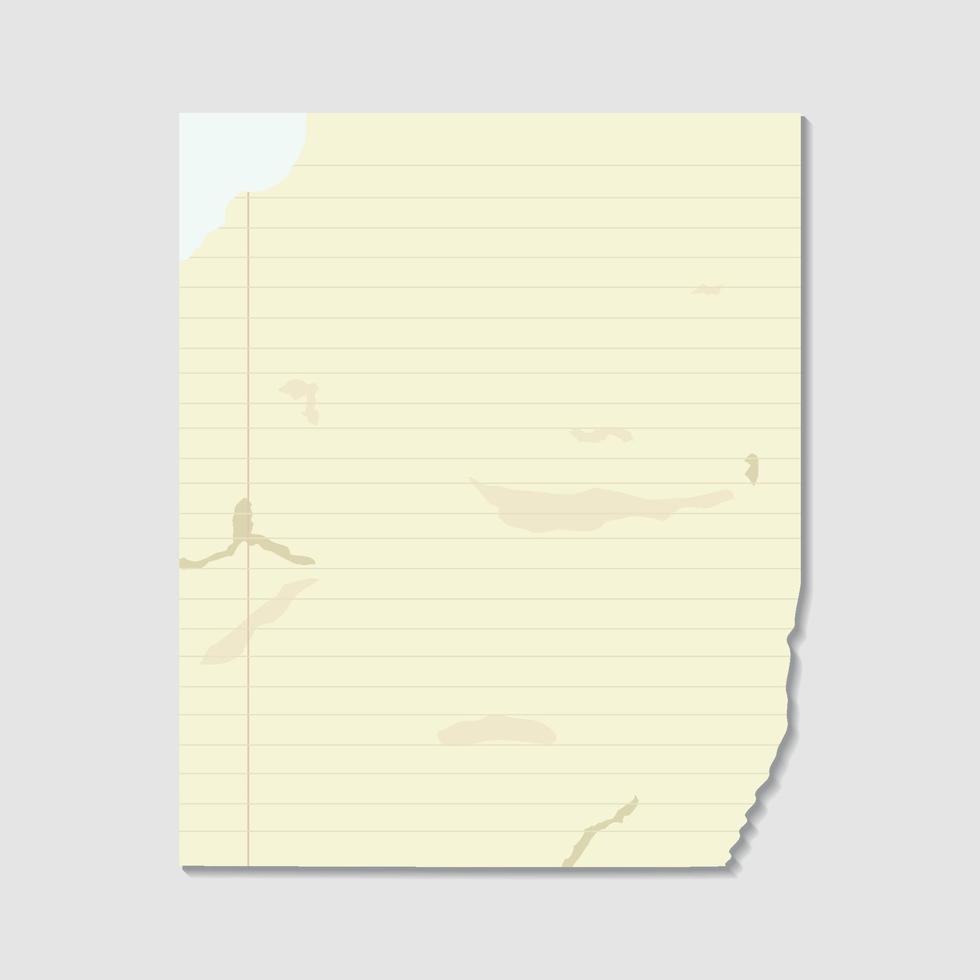 blank paper with faded and torn colors vector