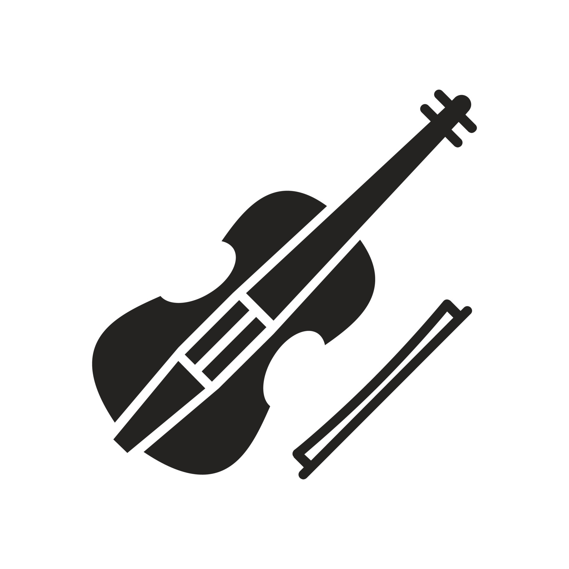 violin icon illustration. vector designs that are suitable for websites