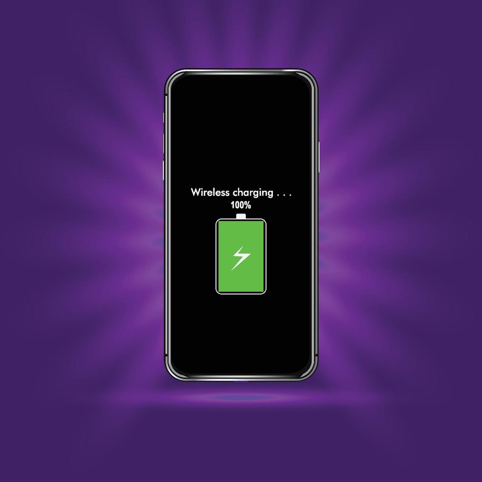 Smartphone Charging with Realistic Design vector