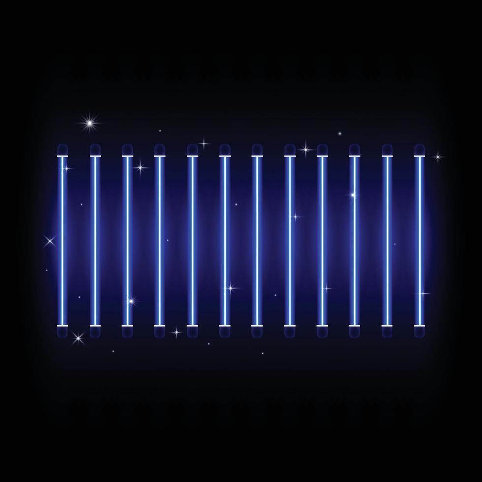blue neon lights with shiny light decoration vector