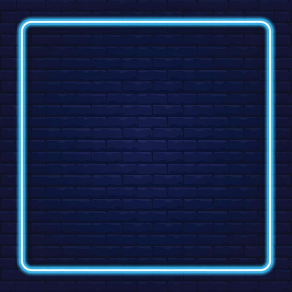 navy brick with neon frame vector