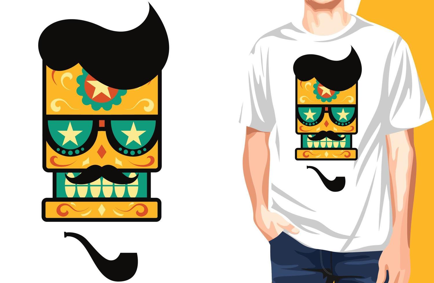 diseño de camisetas de calaveras de azúcar de lentejuelas. Puede usarse para estampado de camisetas, estampado de tazas, almohadas, diseño de estampado de moda, ropa para niños, baby shower, saludo y postal. diseño de camiseta vector