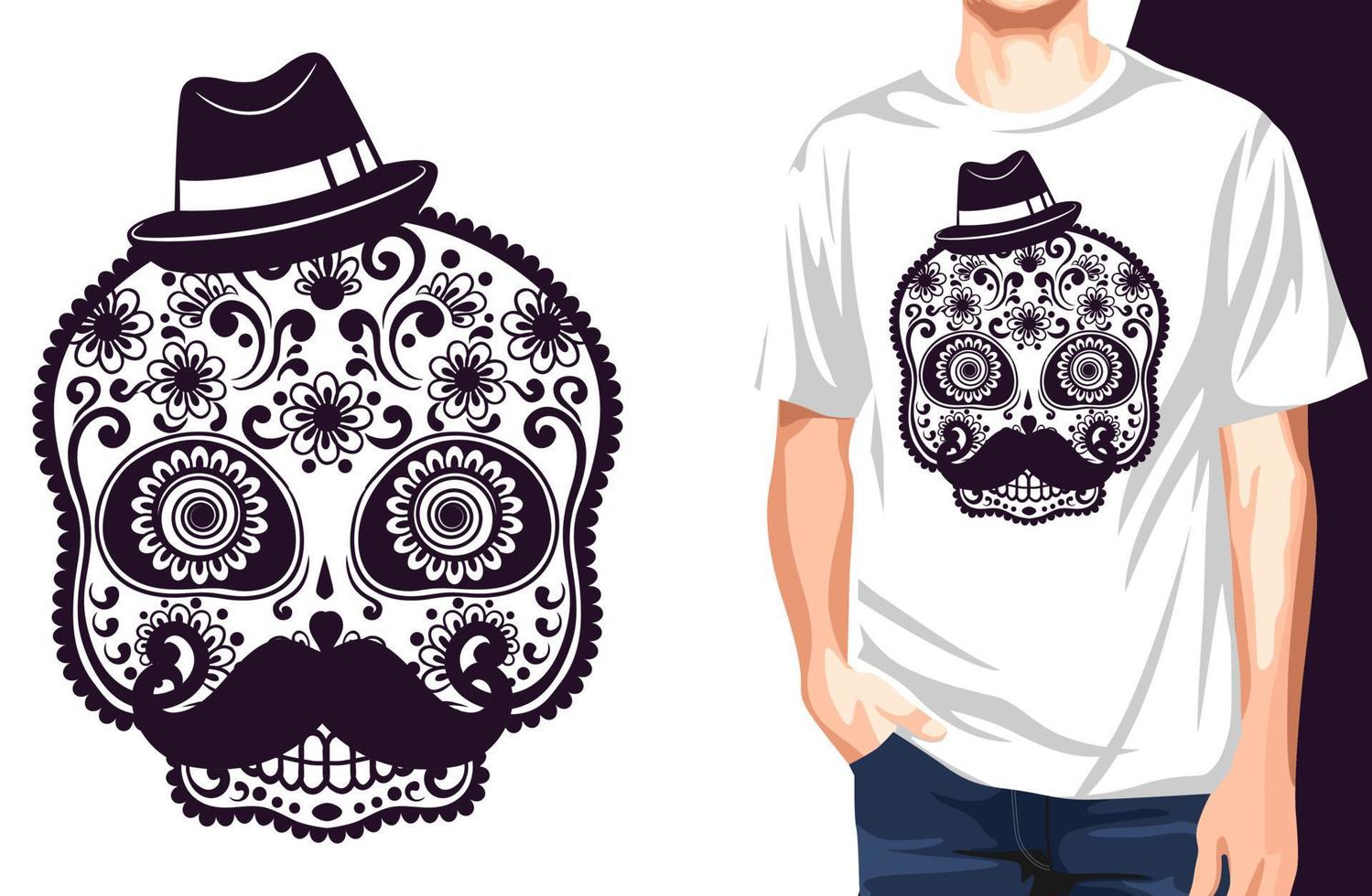 calavera money maker t shirt.puede usarse para estampado de camisetas, estampado de tazas, almohadas, diseño de estampados de moda, ropa para niños, baby shower, saludo y postal. diseño de camiseta vector