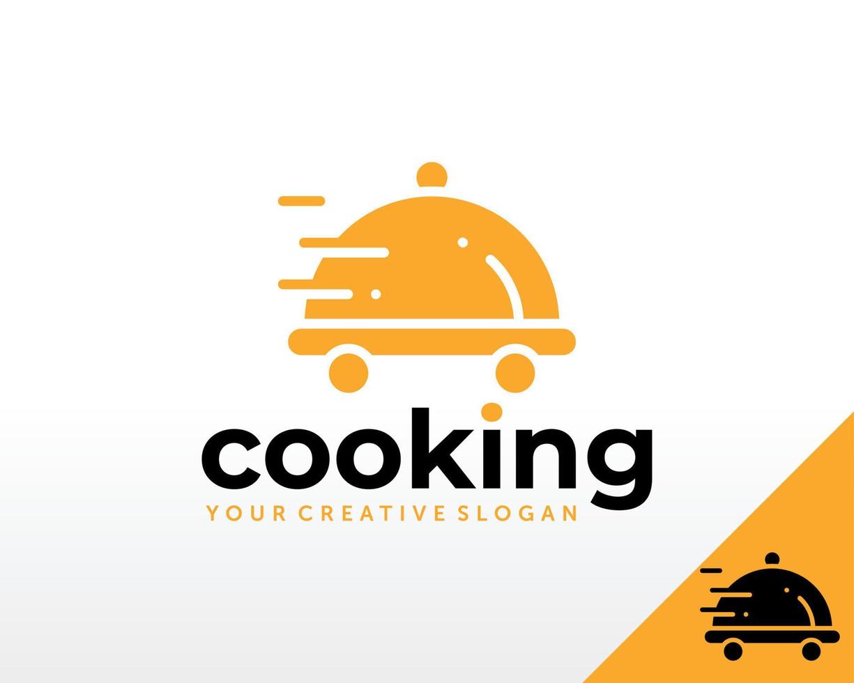 diseño de logotipo de entrega de alimentos. vector de diseño de logotipo de restaurante y cocina