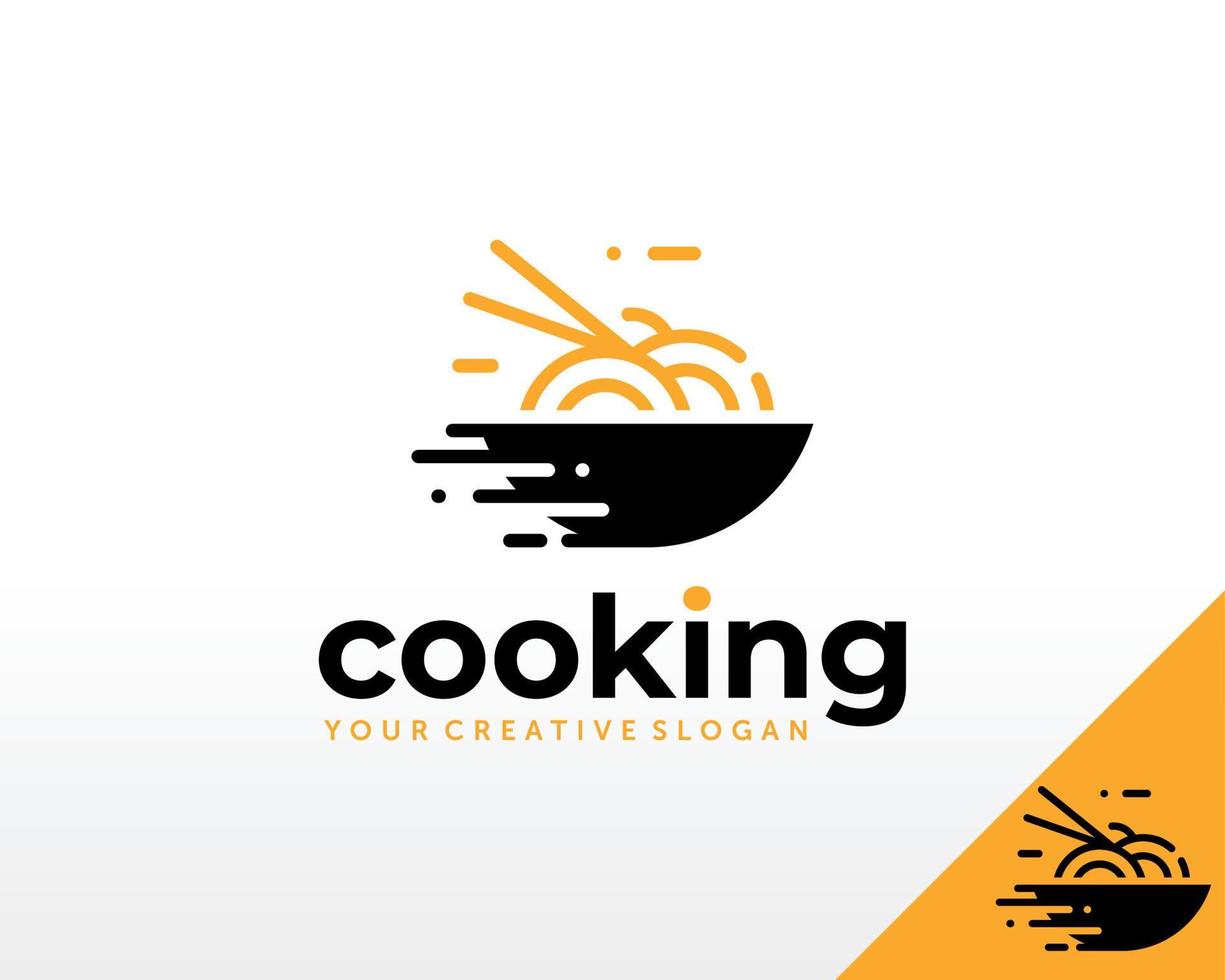 diseño de logotipo de entrega de alimentos. vector de diseño de logotipo de restaurante y cocina