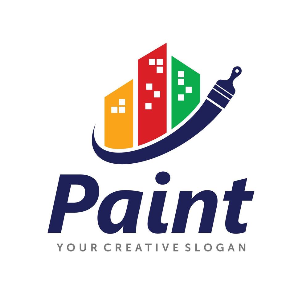 logotipo de pintura, logotipo de servicios de pintura, vector de logotipo de pintura