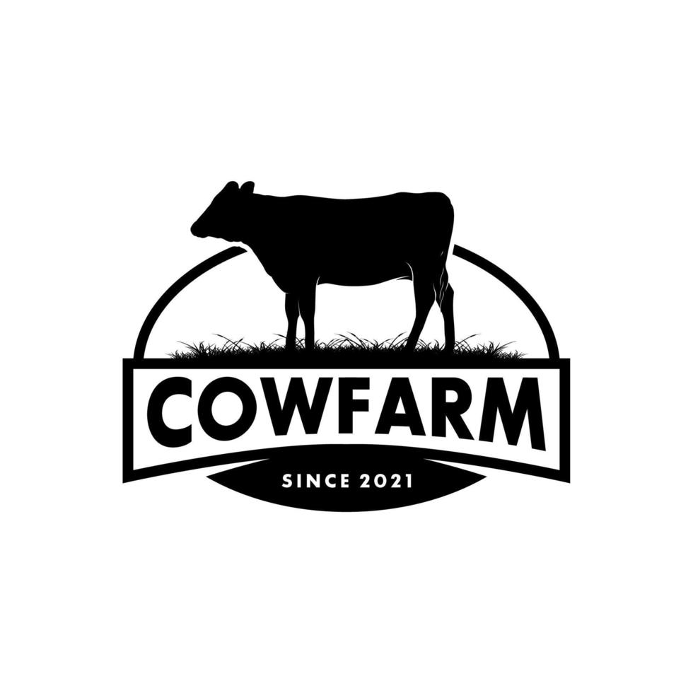 Cattle Angus Beef logo design. Premium Beef Logo design vector