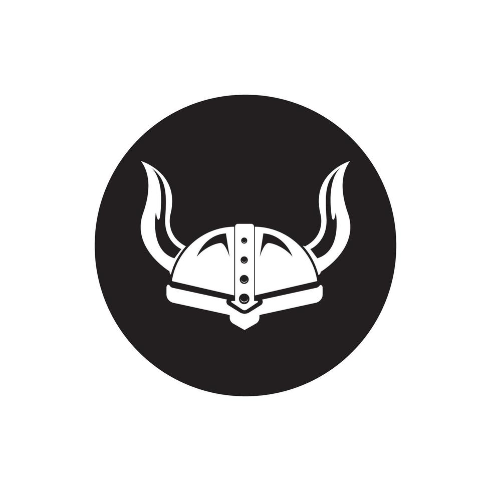 logotipo de casco vikingos vector