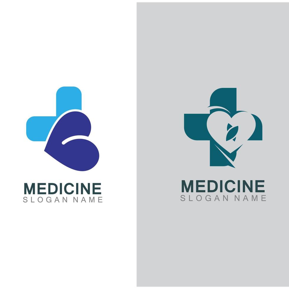 Medical logotype health care design cross illustration vector