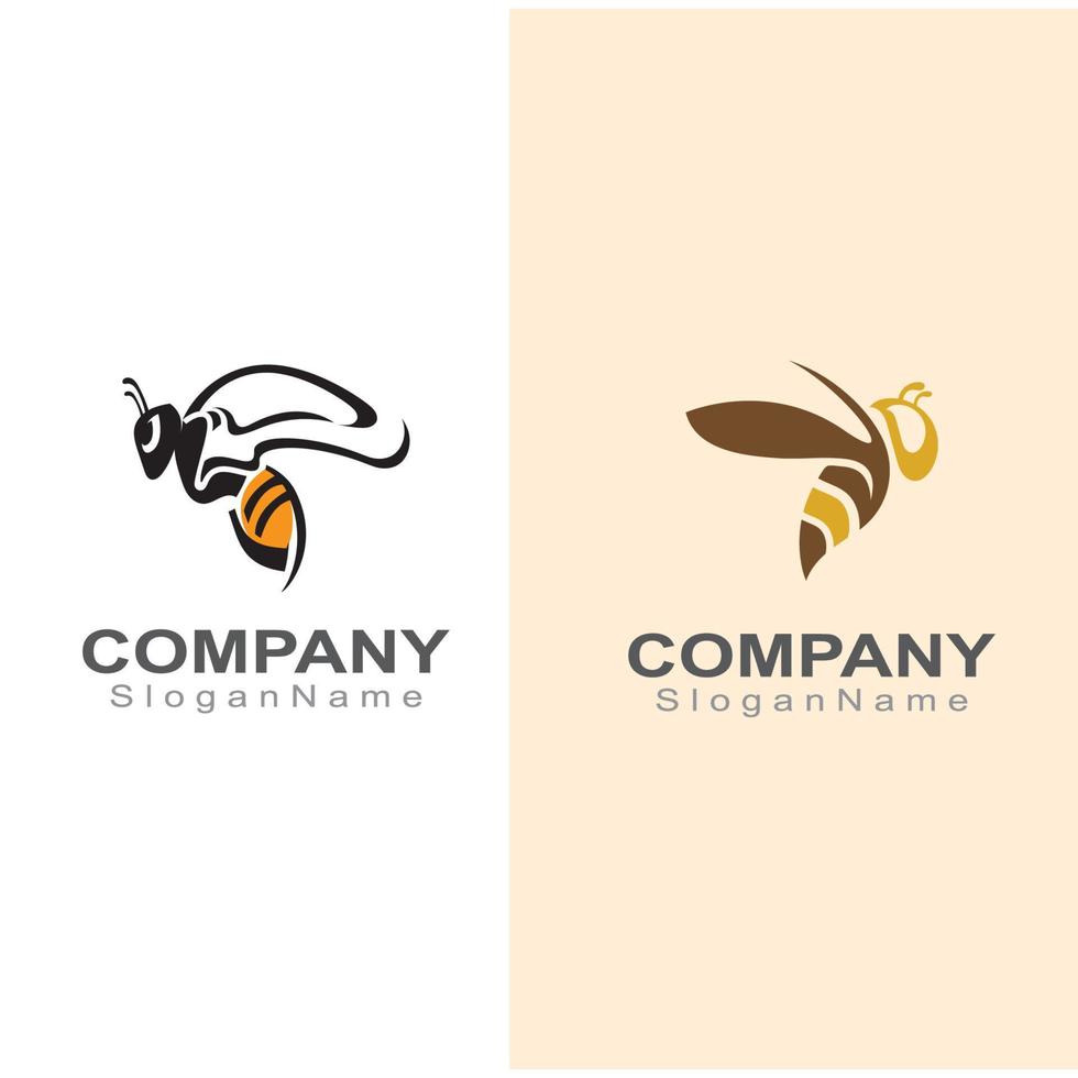 logotipo de abeja simple inspiración creativa para el diseño de vectores de plantillas de negocios