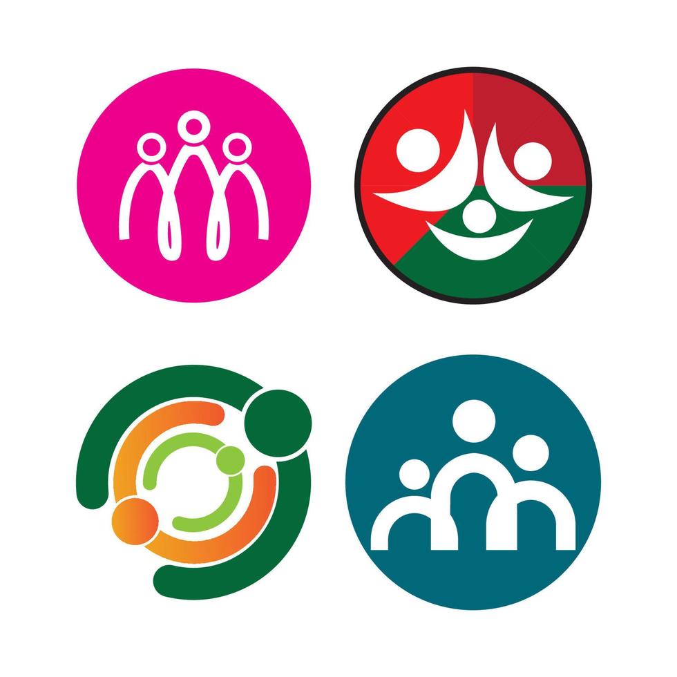 happy family logo vector