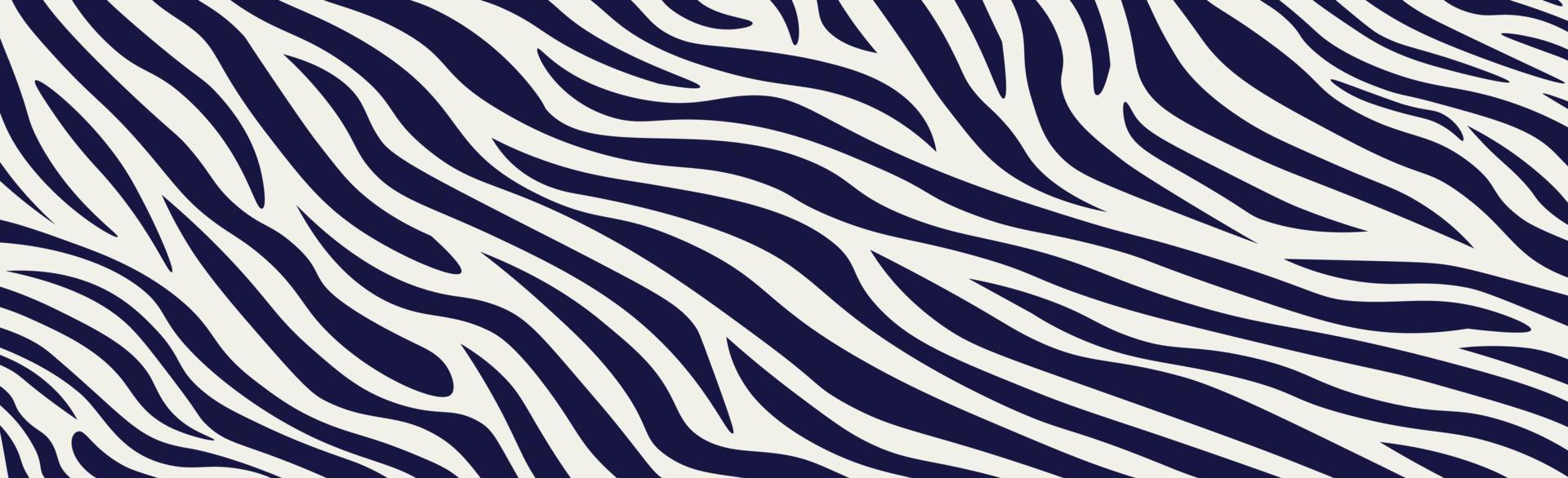 Panoramic texture zebra skin set of chaotic lines - Vector