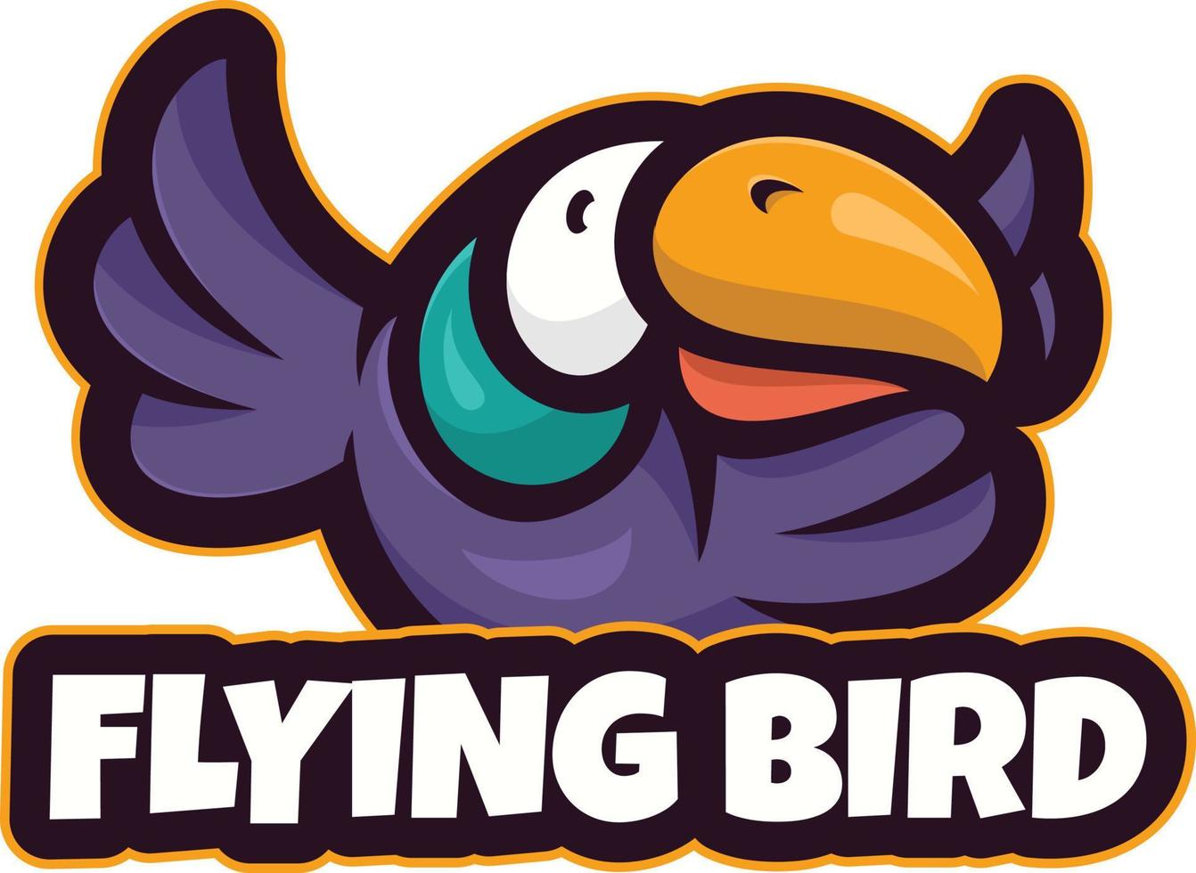 Flying Bird Logo Mascot Cartoon vector