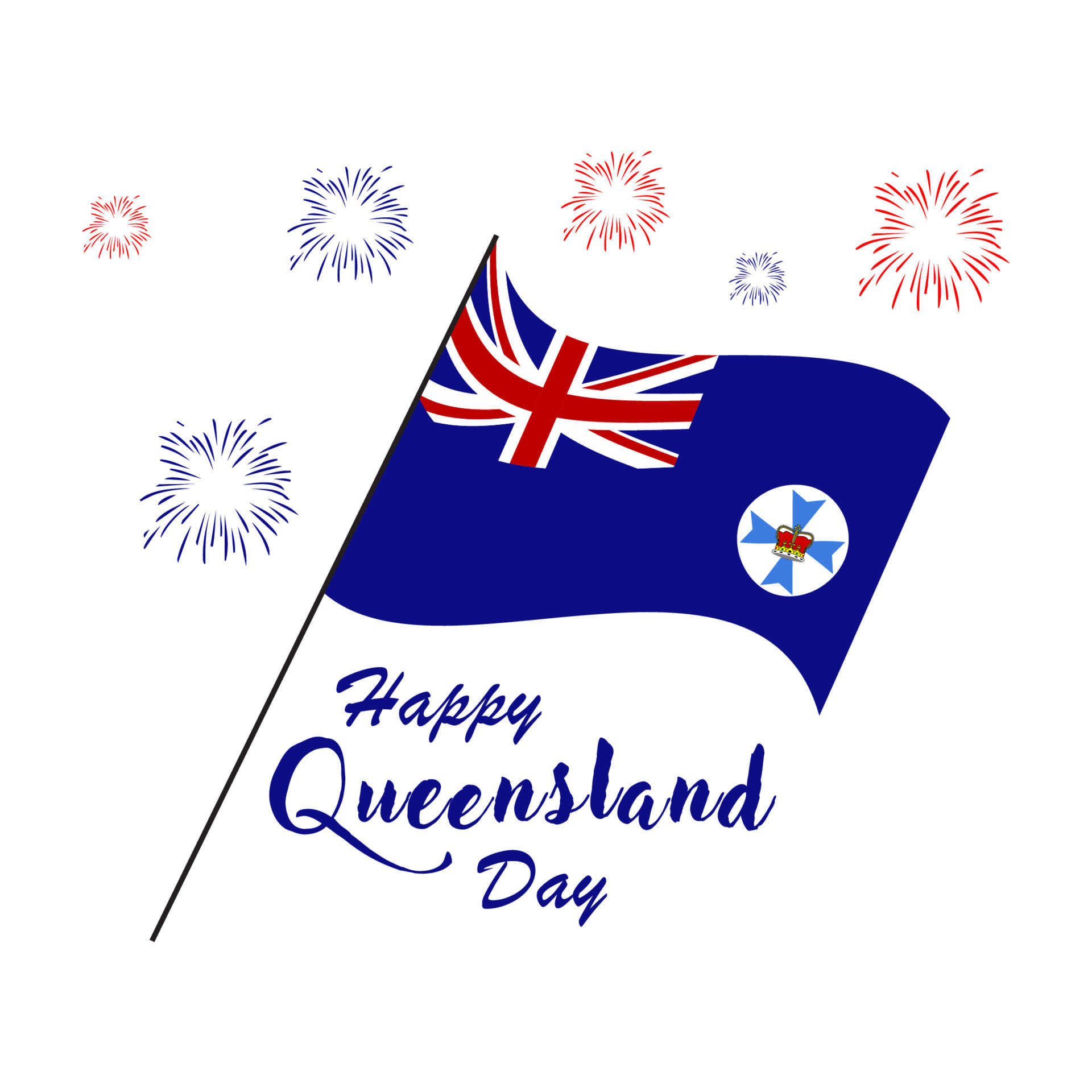 Happy Queensland Day Vector Illustration. queensland australia day
