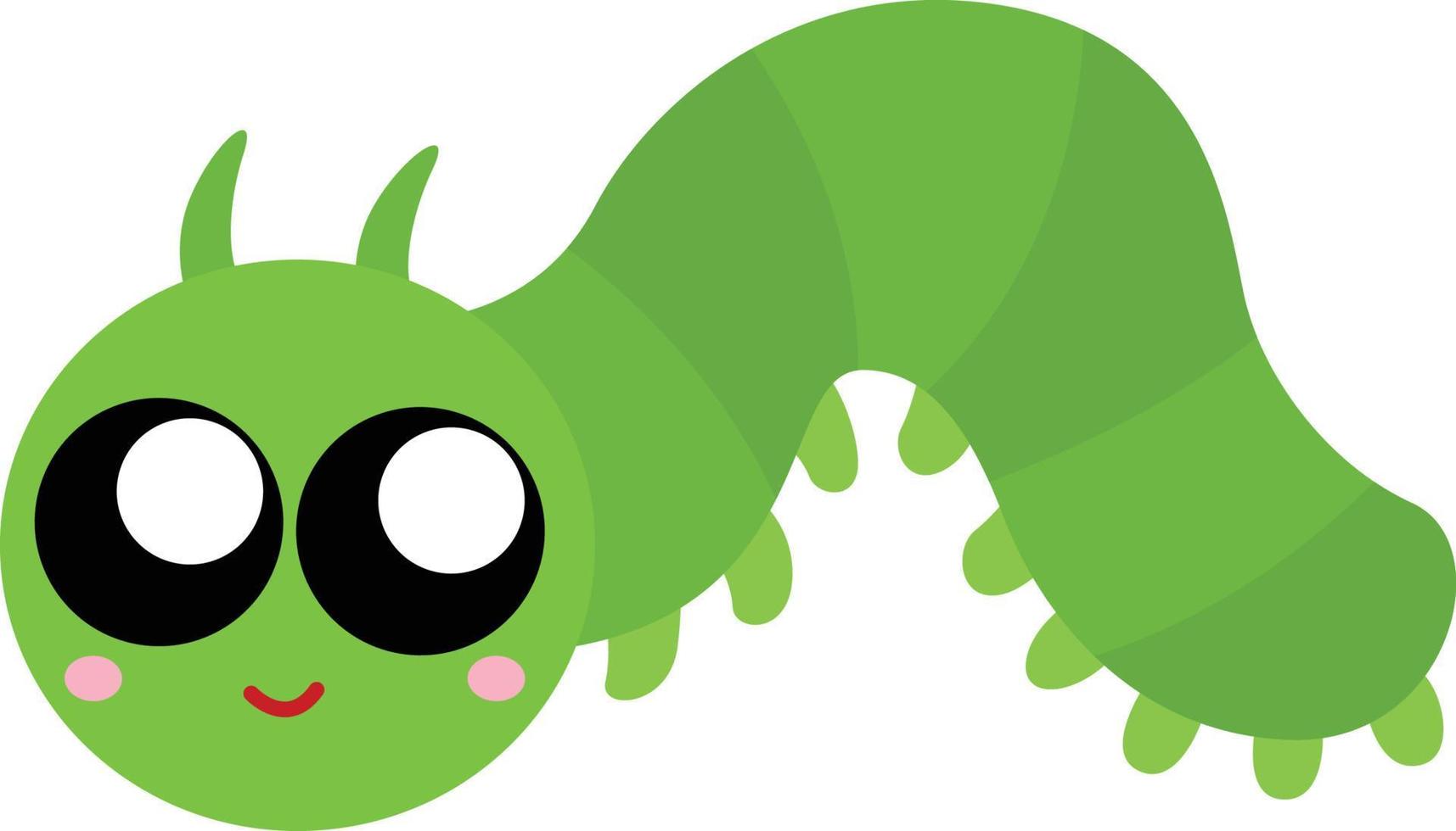 Cute worms caterpillar vector