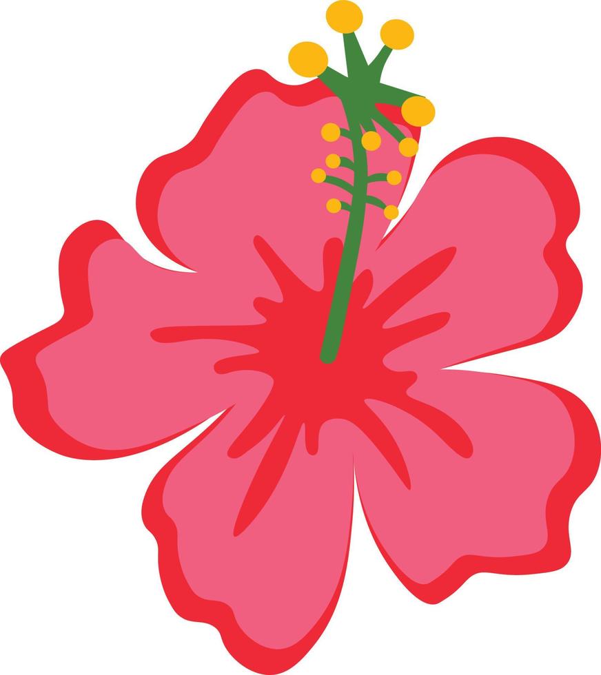 Pink flower vector clipart