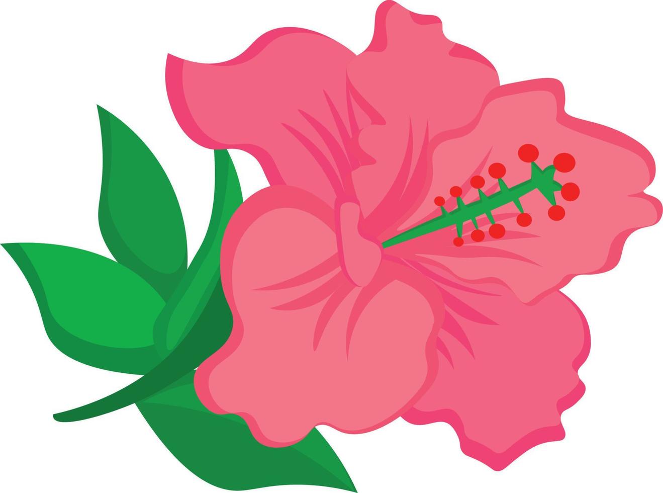 Pretty tropical pink flower vector