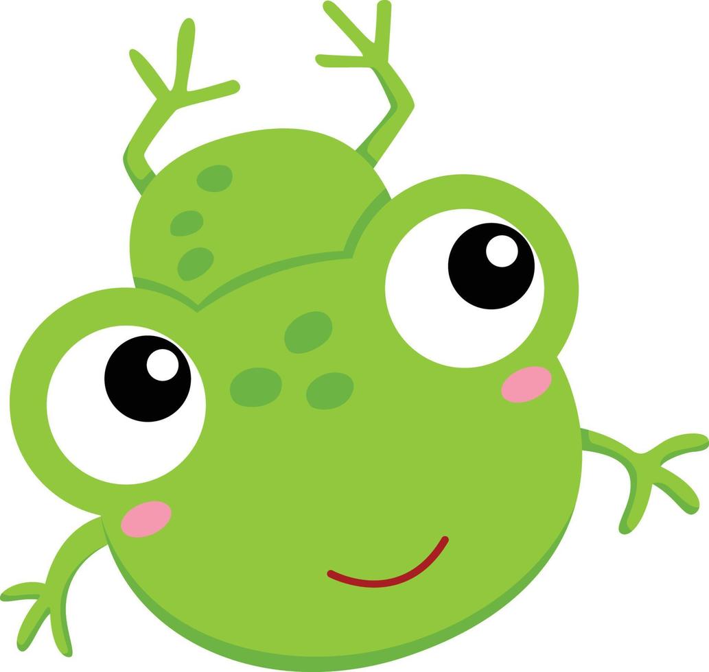 Happy cute frog vector