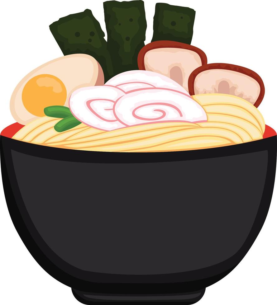 fideos ramen japón comida vector