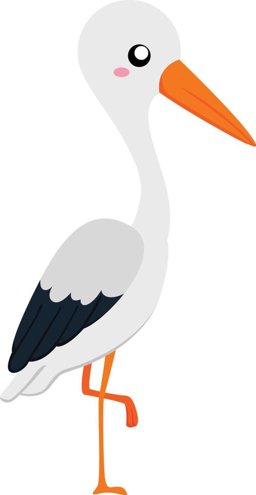 Cute crane vector