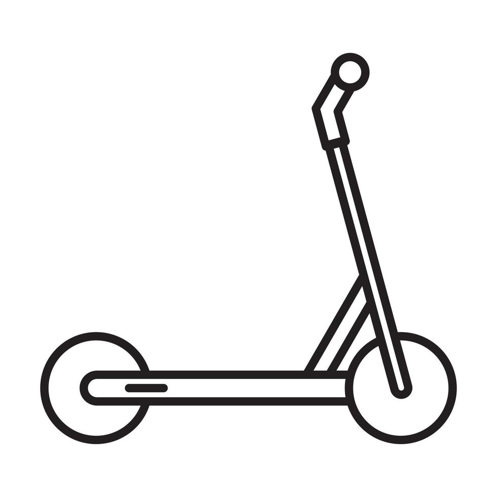 Electric scooter icon for graphic design, logo, website, social media, mobile app, UI illustration vector