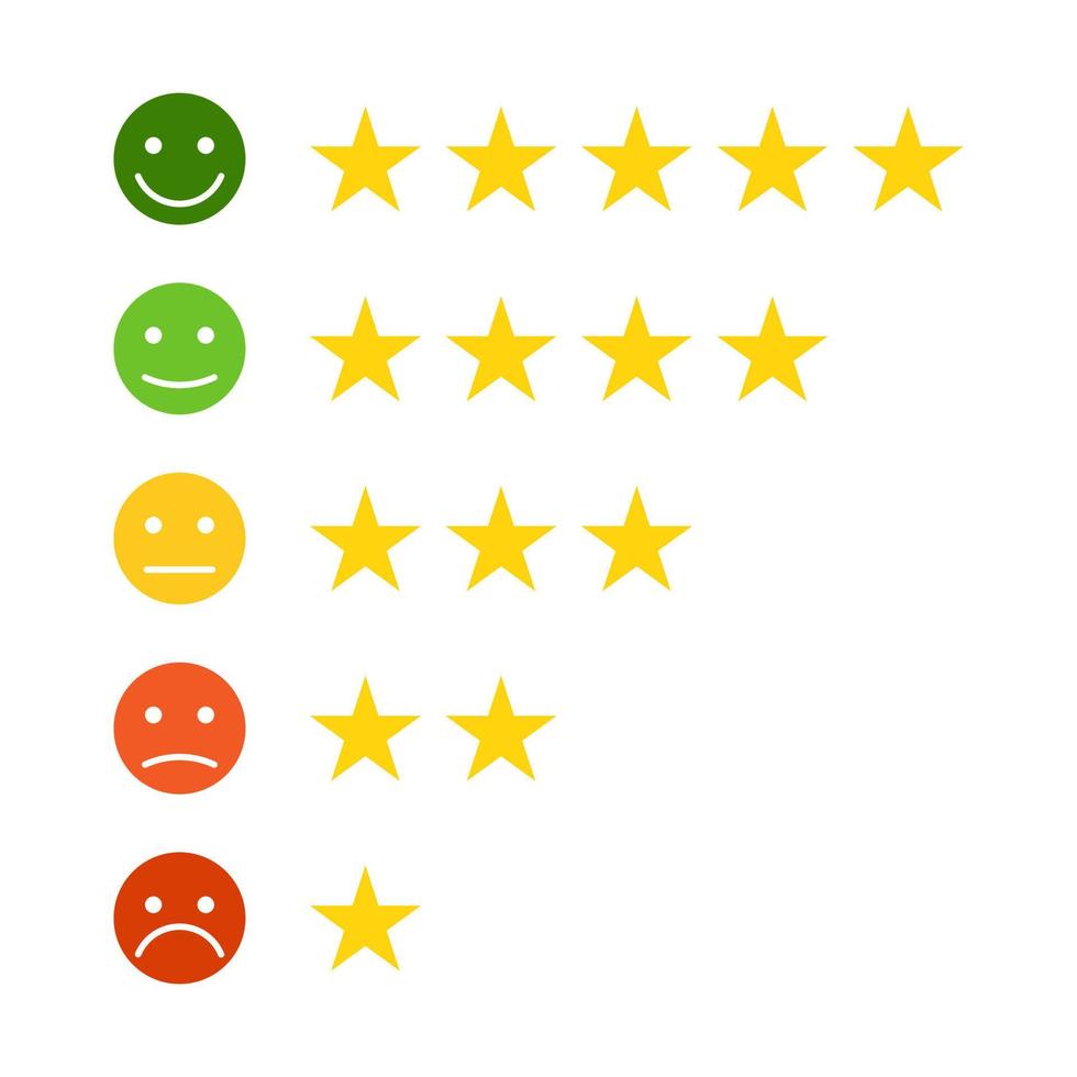 stars rating icon vector feedback rating emotion sign customer satisfaction rating symbol for your website design, logo, app, UI.illustration