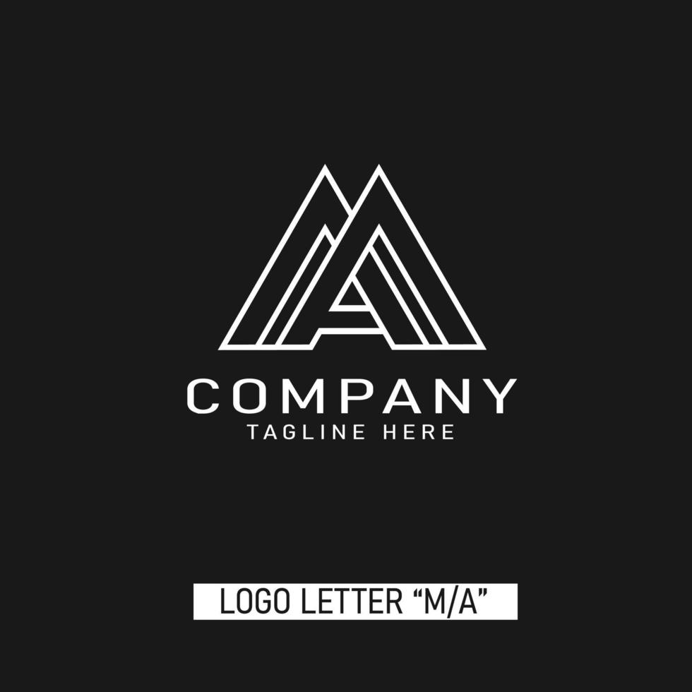 m a ma am initial logo design vector graphic idea creative