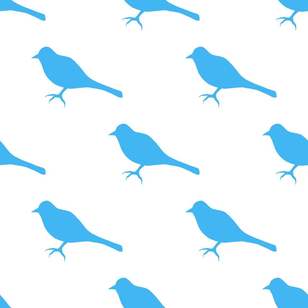 patrón impecable con interesantes pájaros azules sobre fondo blanco para telas, textiles, ropa, manteles y otras cosas. imagen vectorial vector