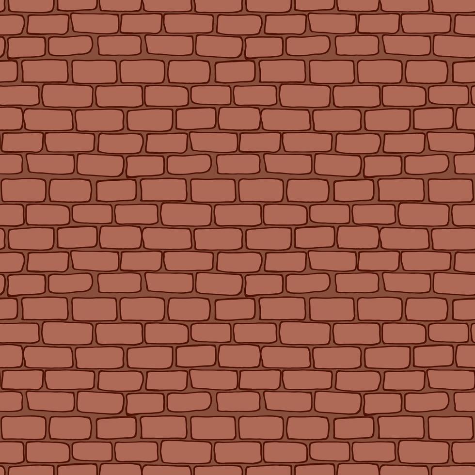Seamless pattern  with red brick wall. Backgrounds and textures. Vector image.