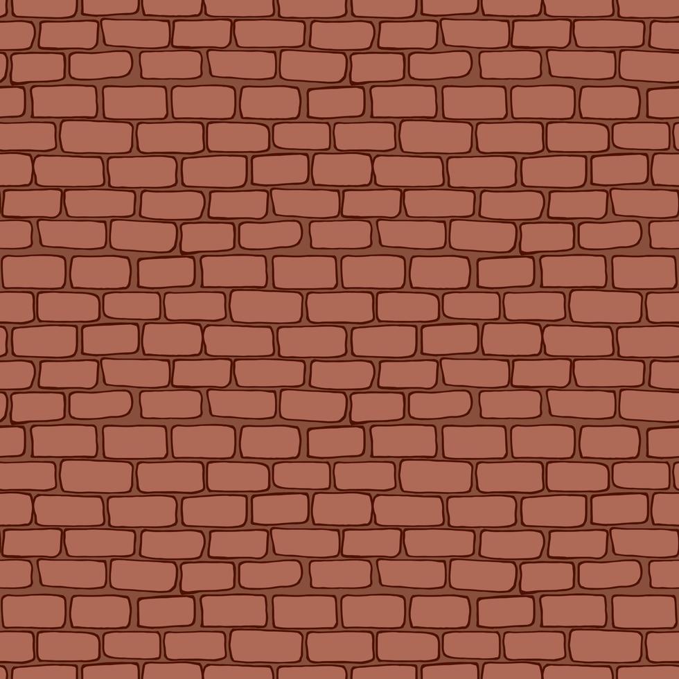 Seamless pattern  with red brick wall. Backgrounds and textures. Vector image.