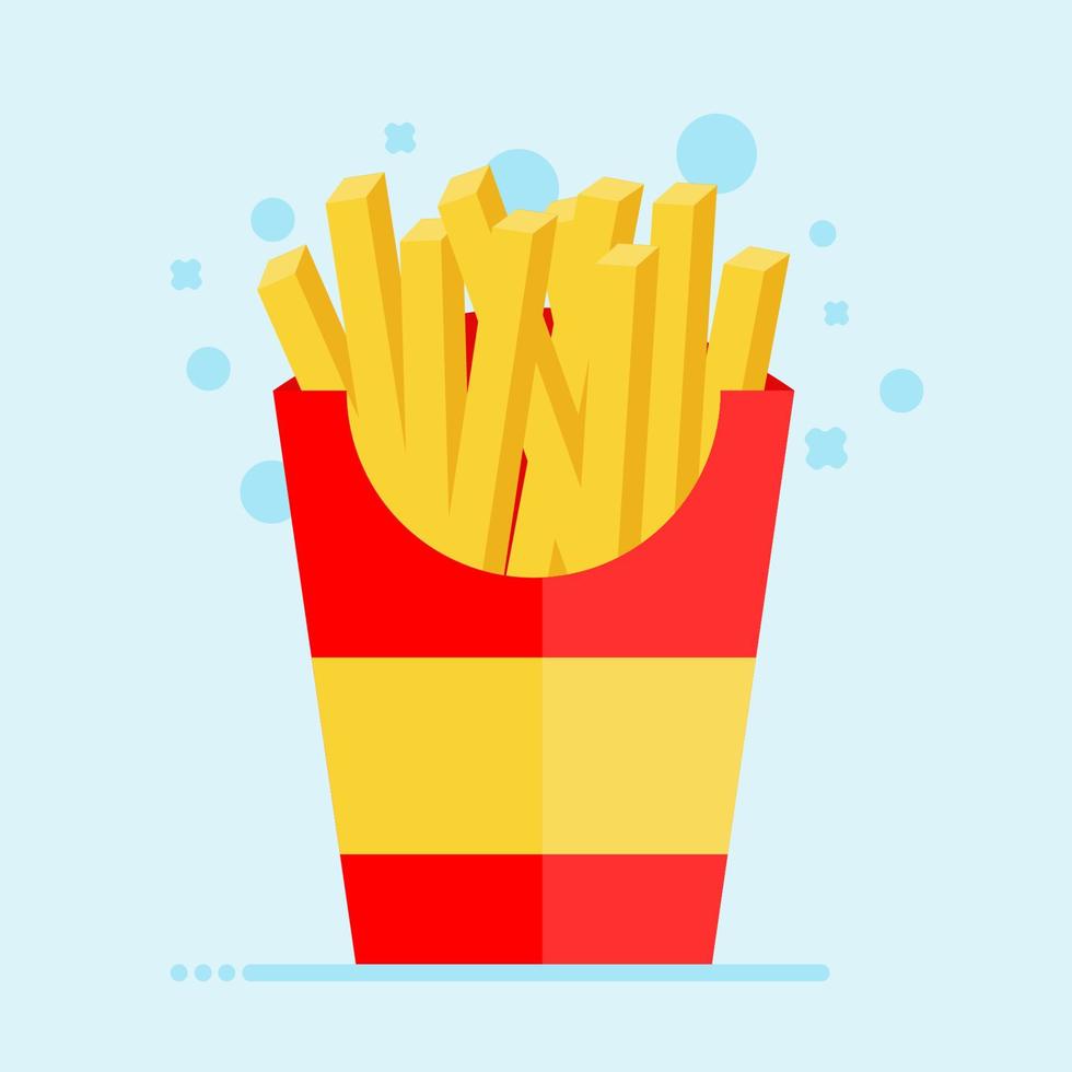 French Fries icon of Cartoon vector style for your design.