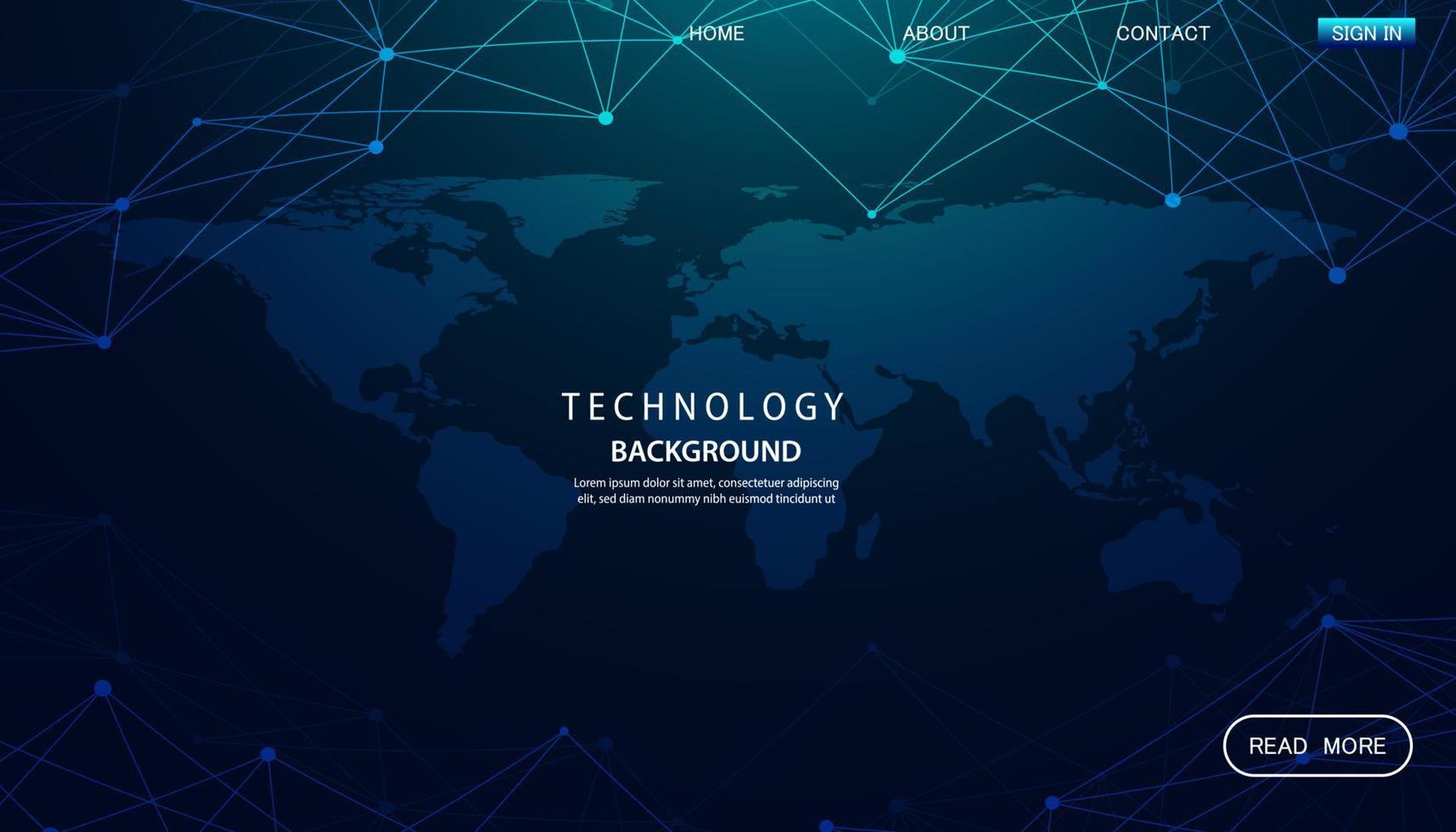 abstract map and digital template modern background for web page vector