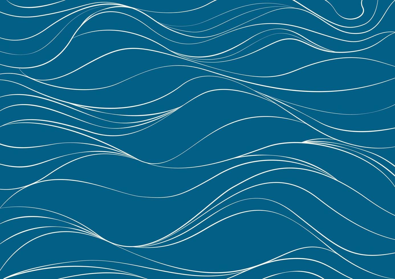 plantilla de fondo de textura abstracta de agua, mar, agua, océano, río o montaña. garabato línea ondulada curva onda lineal forma libre patrón de repetición raya ondulación. diseño de ilustración vectorial plana vector