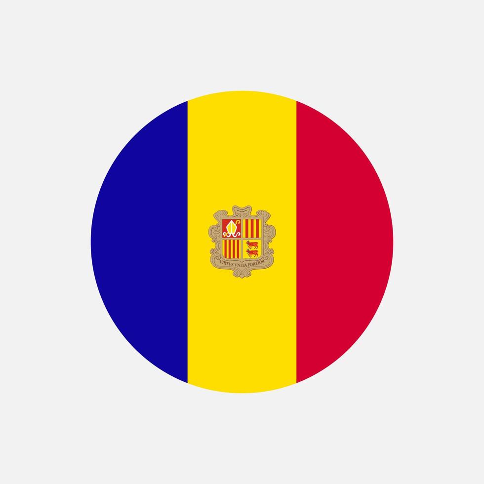 Country Andorra. Andorra flag. Vector illustration.