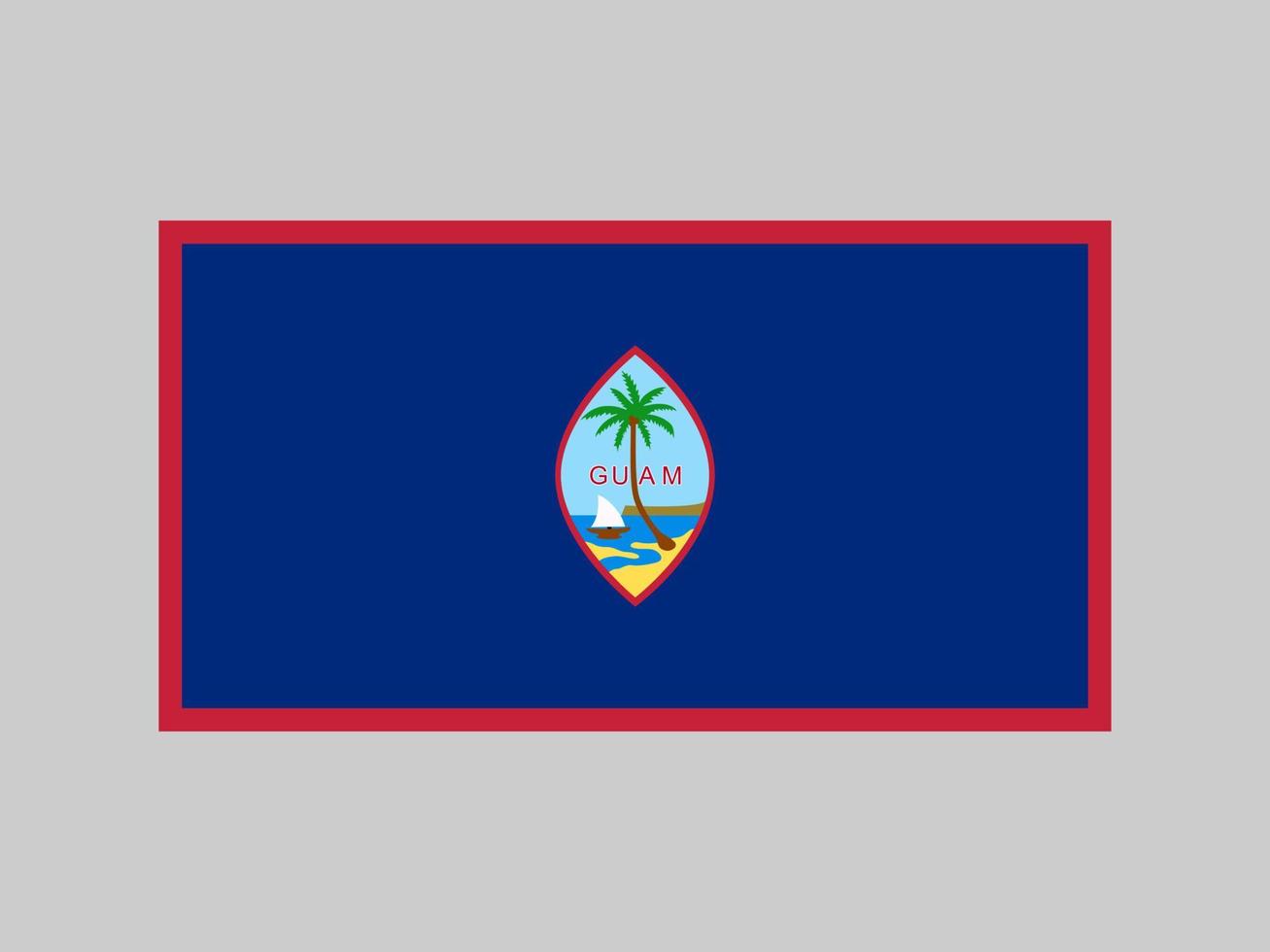 Guam flag, official colors and proportion. Vector illustration.