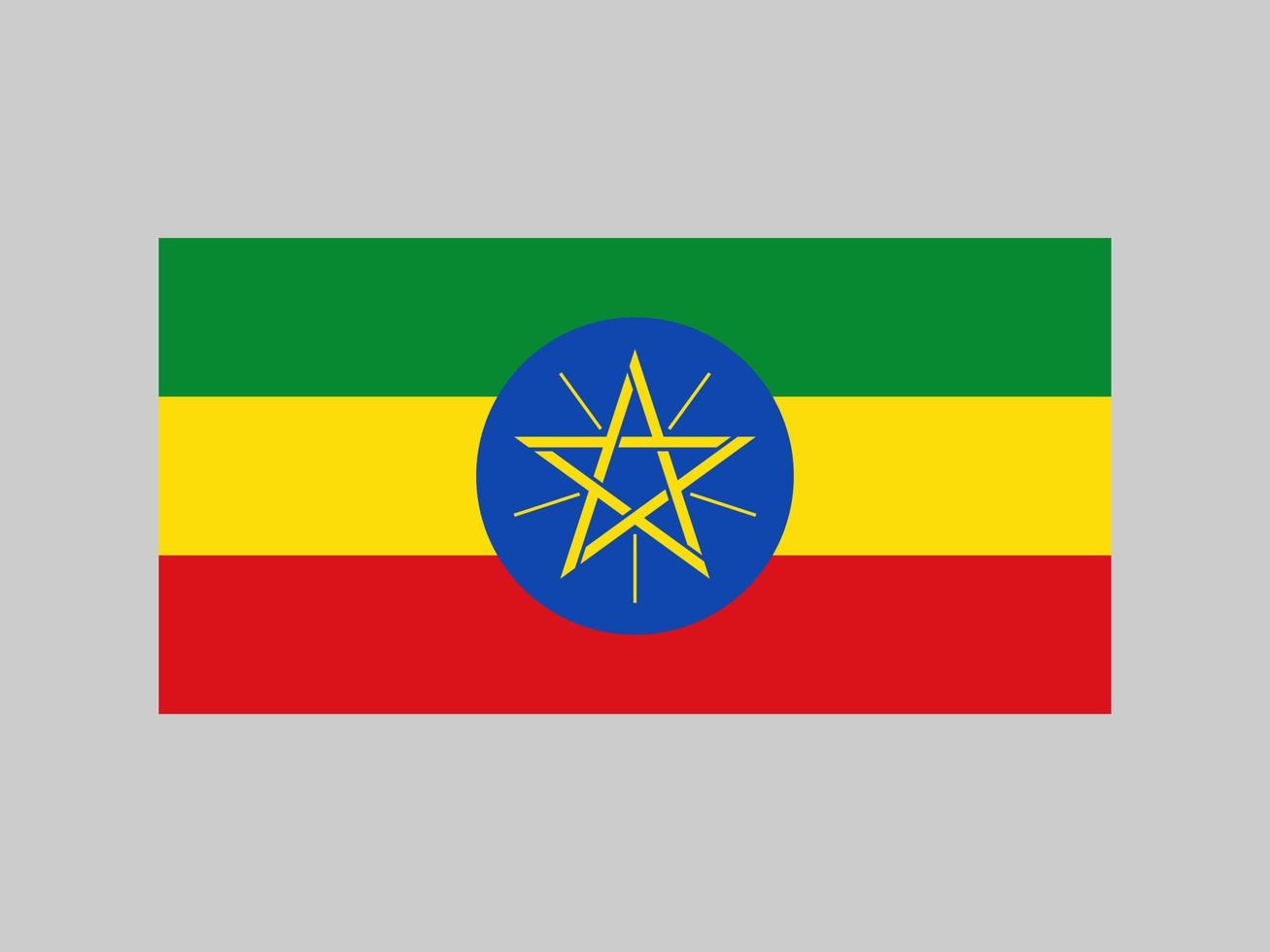 bandera de etiopía, colores oficiales y proporción. ilustración vectorial vector