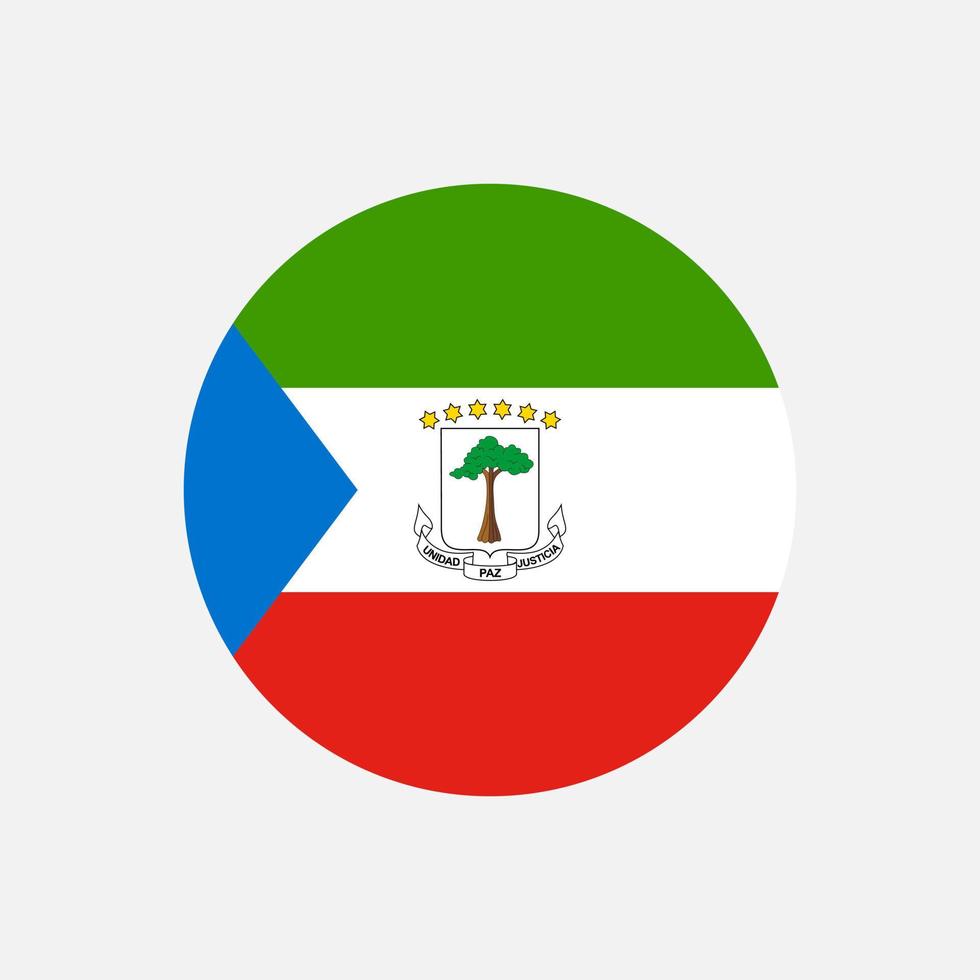 Country Equatorial Guinea. Equatorial Guinea flag. Vector illustration.