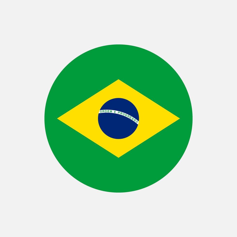 Country Brazil. Brazil flag. Vector illustration.