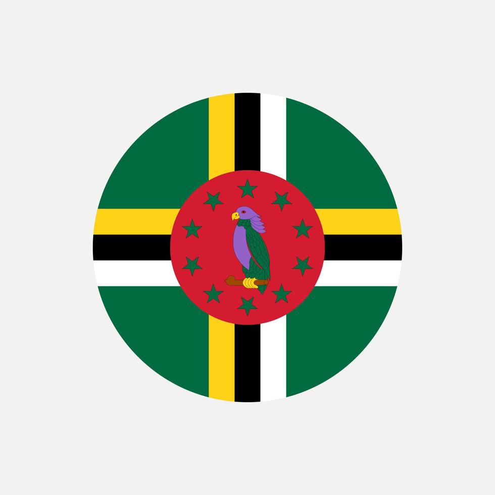Country Dominica. Dominica flag. Vector illustration.