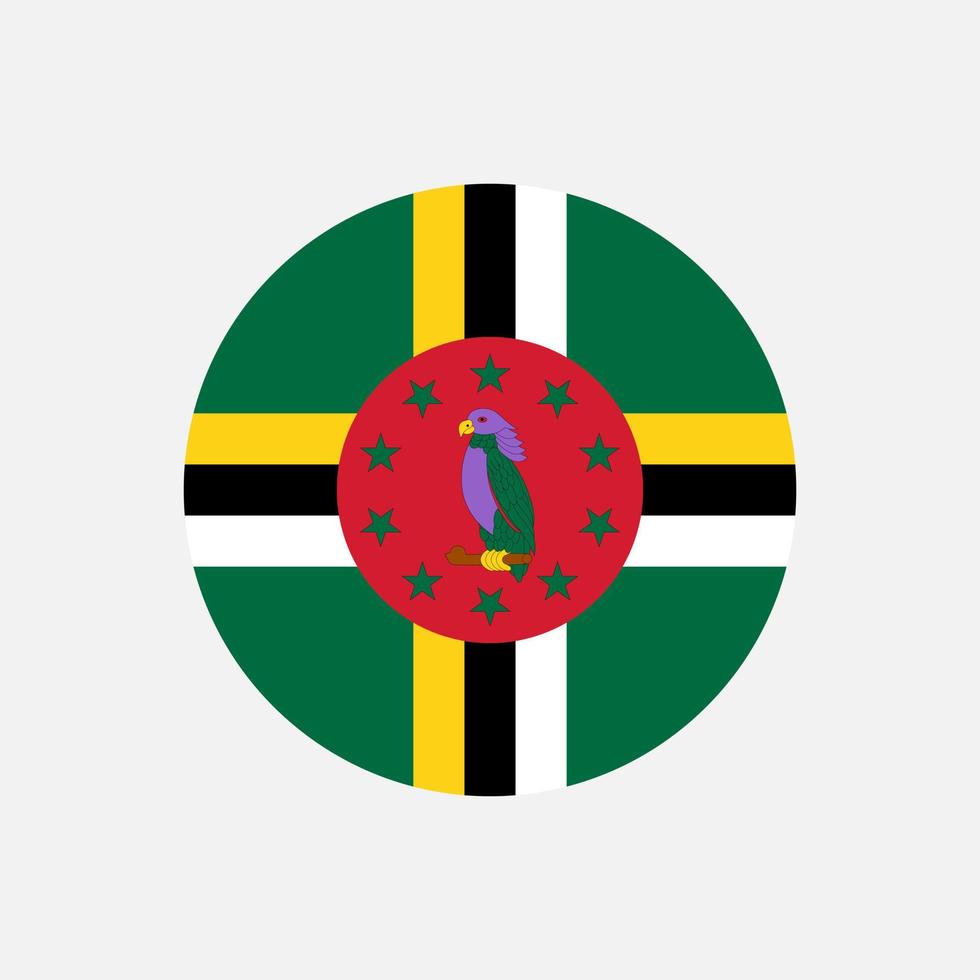 Country Dominica. Dominica flag. Vector illustration.