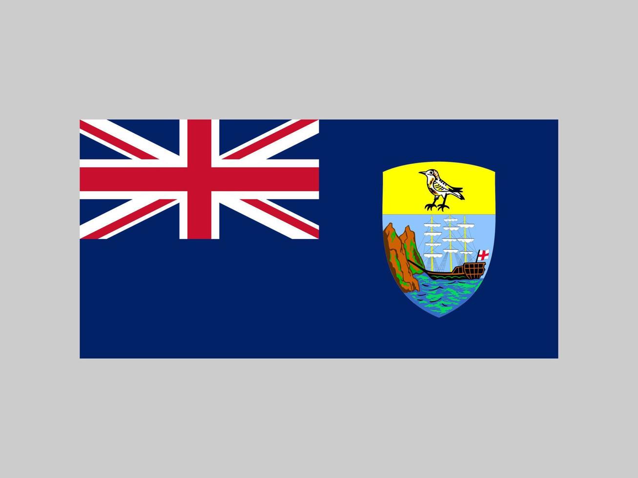 Saint Helena, Ascension and Tristan da Cunha flag, official colors and proportion. Vector illustration.