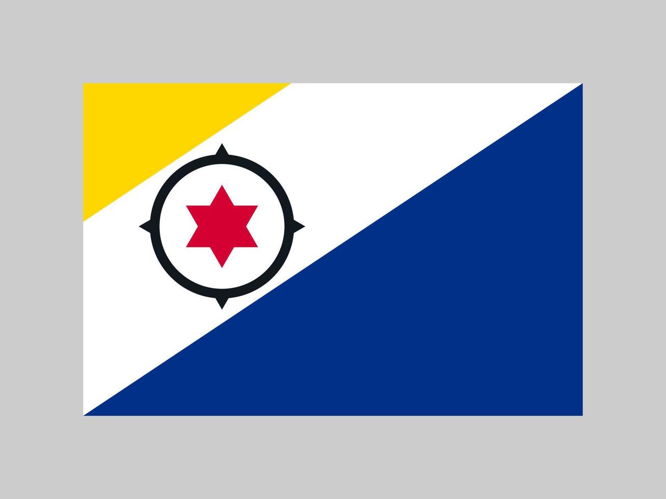 bandera de bonaire, colores oficiales y proporción. ilustración vectorial vector