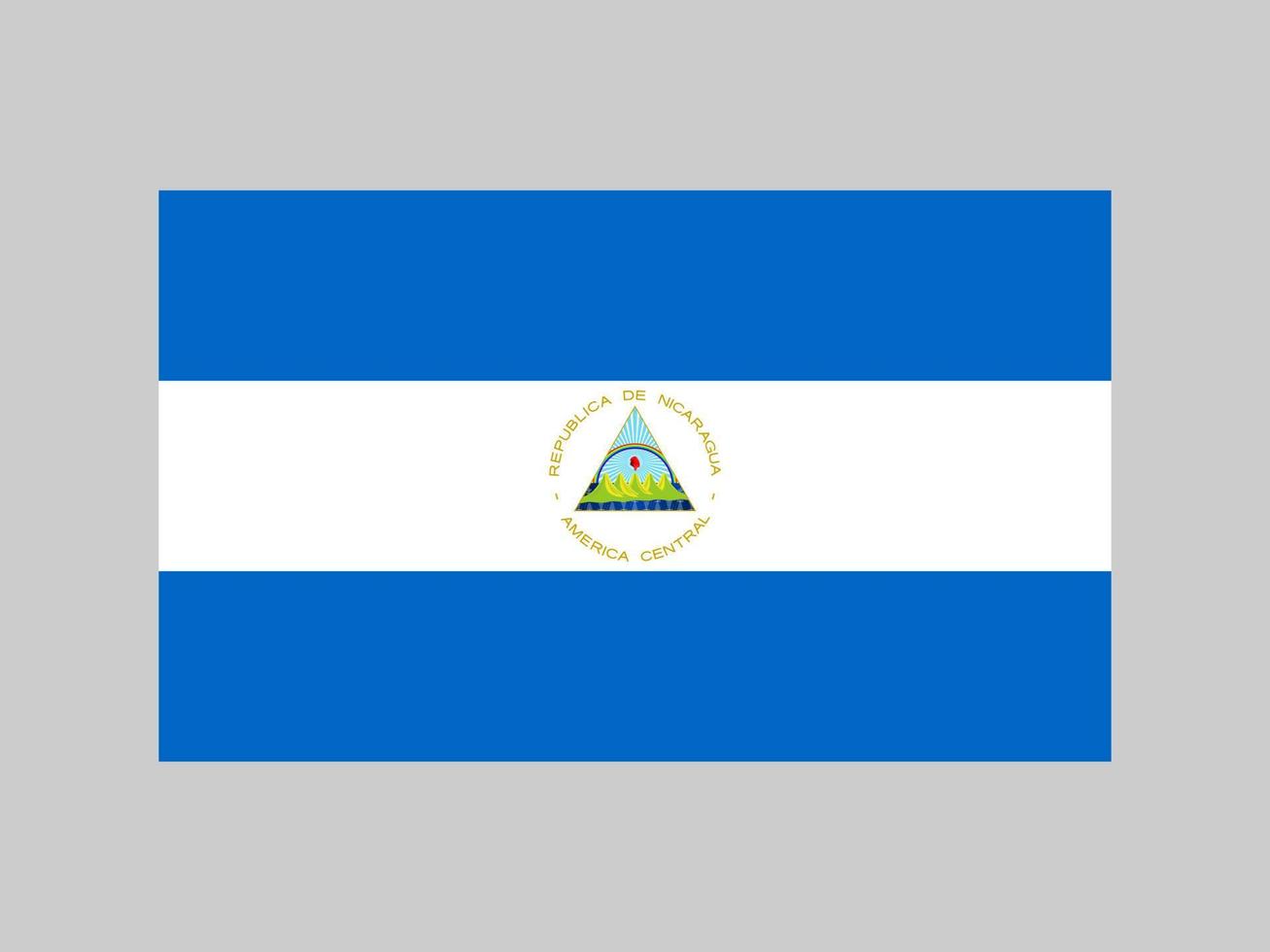 Nicaragua flag, official colors and proportion. Vector illustration.