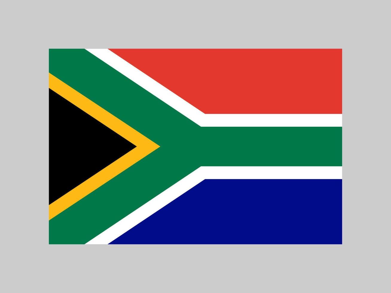 South Africa flag, official colors and proportion. Vector illustration.